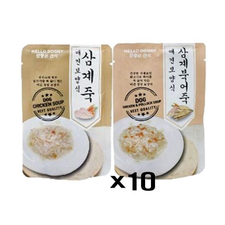 고단백 닭고기죽 애견 식 파우치 수제간식 80gX10