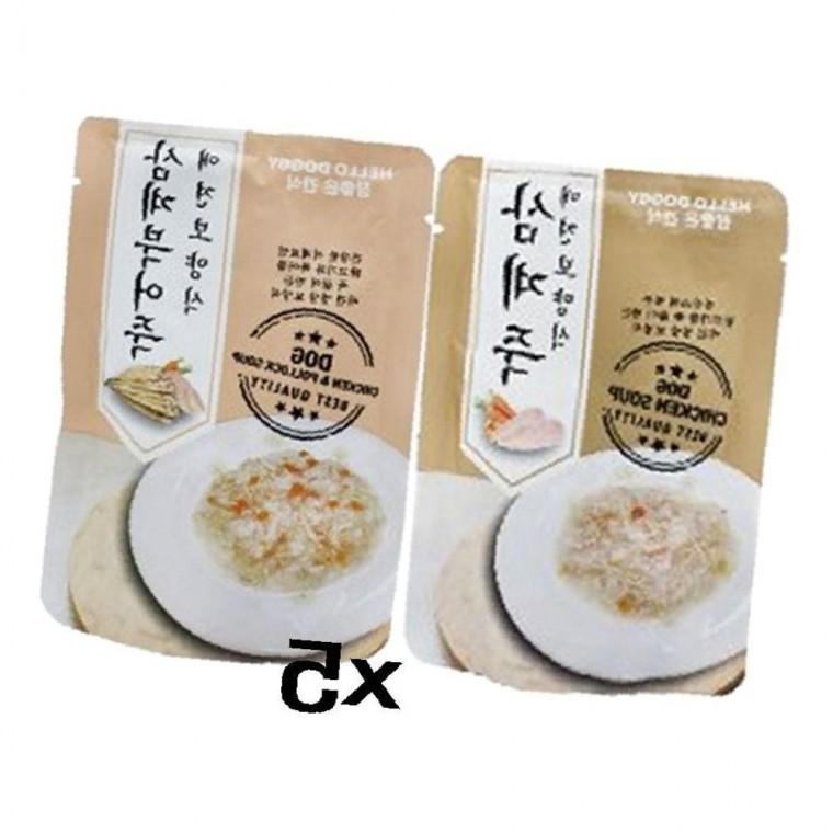 강아지 닭고기죽 5팩 고단백 애견 영양식 수제 간식 파우치