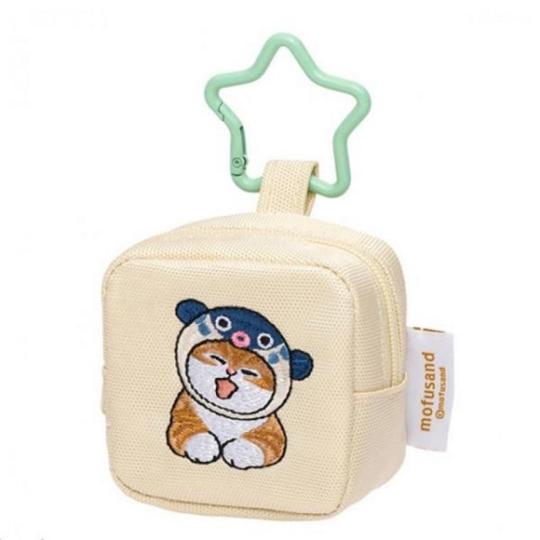 사각 미니 7cm 화이트 파우치 자수 모후샌드