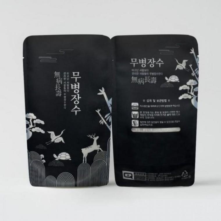 무병장수 한약파우치 한의원 검정 무광 4000매