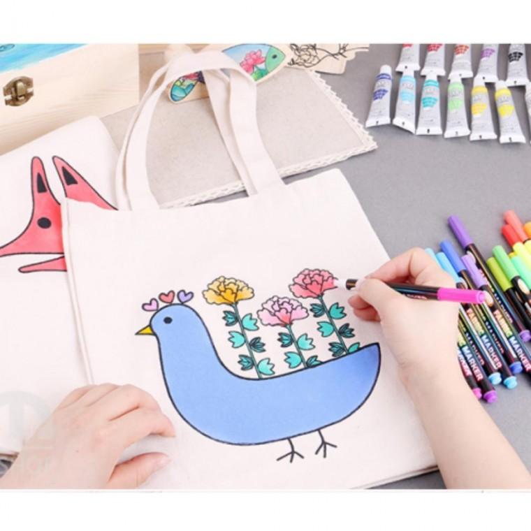 가방 에코백 미술 꾸미기 보조가방 파우치만들기 DIY 캔버스 만들기 방화후 초등 신발주머니 신주머니