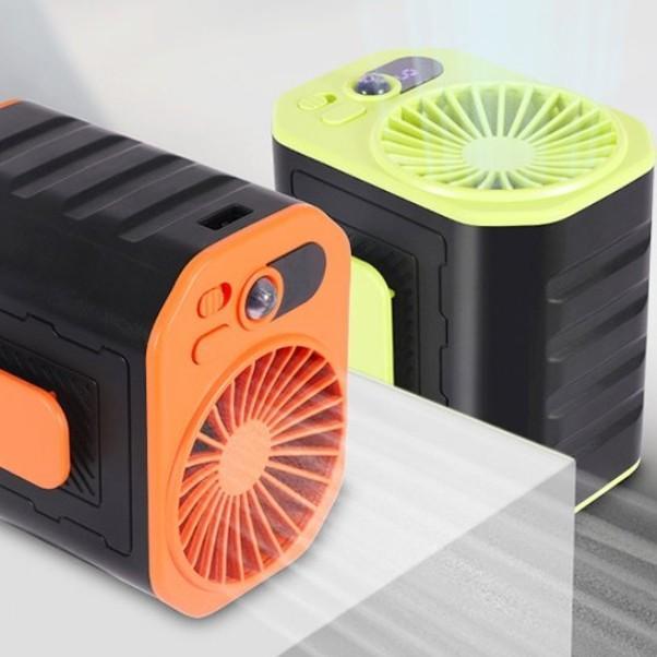 허리착용 산악용 아웃도어 보조배터리기능 6000mAh 캠핑용품 휴대용선풍기 랜턴기능