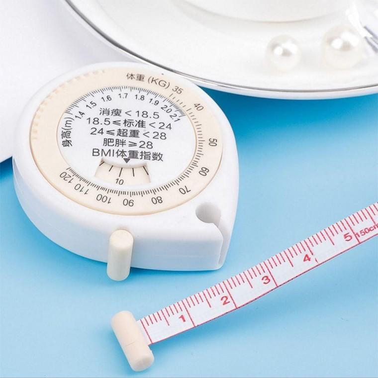 원터치 허리 줄자 허벅지 팔뚝 종아리 자동 측정 피팅 휴대용 사무실 소형