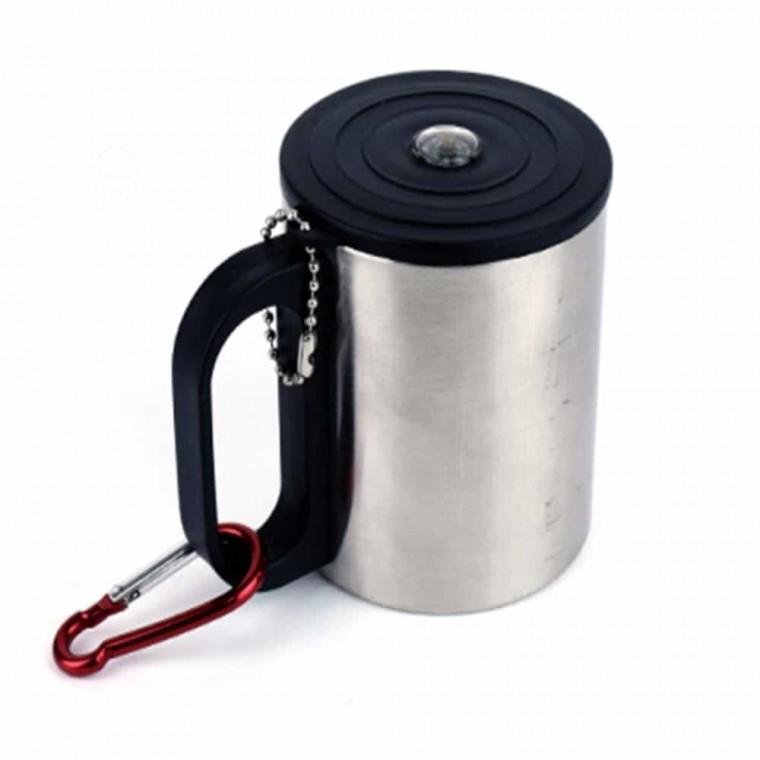 보온보냉 나침반 이중등산컵 200ml 7451 보냉머그컵 휴대용컵 레져용컵