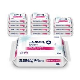 크리넥스 안심물티슈 휴대용 20매 12입 1개