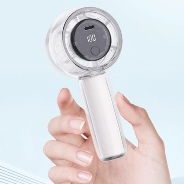 UNF1800C 휴대용 손풍기 크리스탈 LED 터보제트팬 시원한 여름 필수품