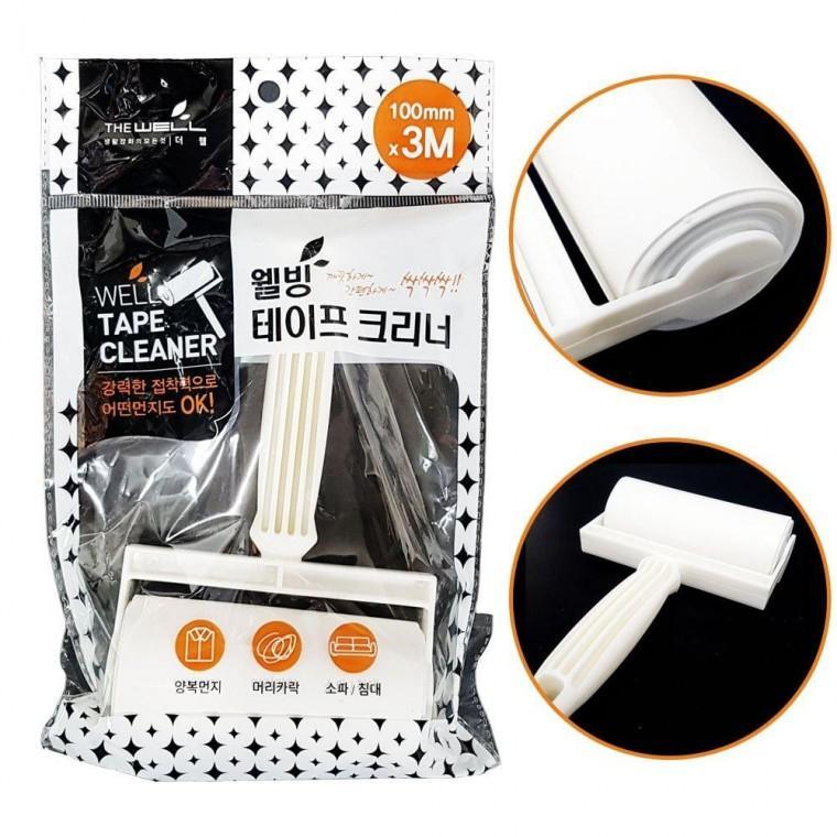 더웰 휴대용 T자 핸들 웰빙 테이프클리너 100mm x 3m