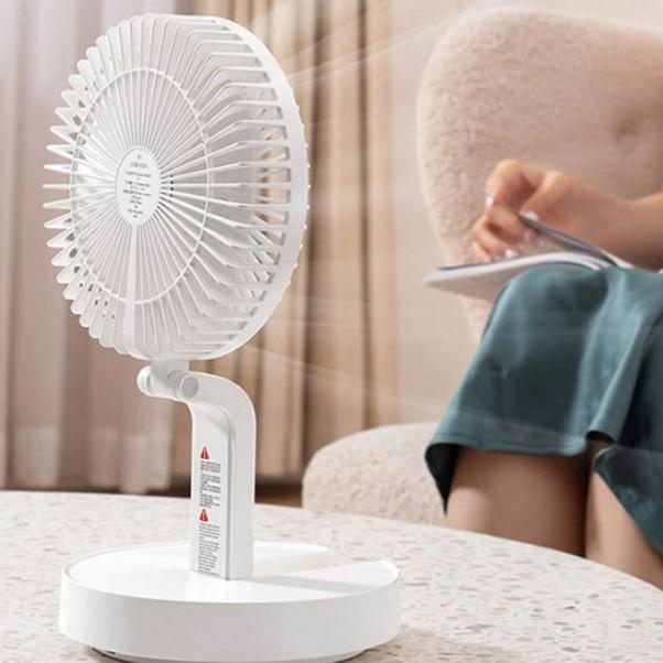 LED무드등 캠핑 휴대용 사무실 아웃도어 선풍기 자동회전 배터리내장 폴딩 가정
