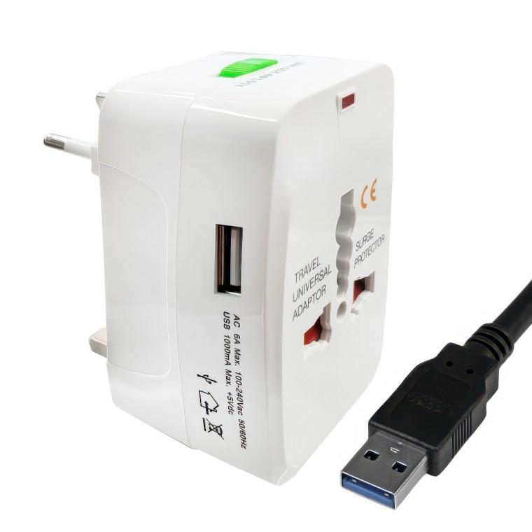 해외 여행용 변환 어댑터 멀티 플러그 돼지코 USB 1구 일본 해외여행