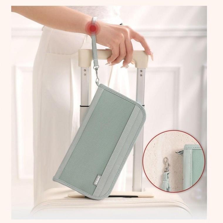 여행용 RFID 차단 저니가드 안티스키밍 메쉬 여권백
