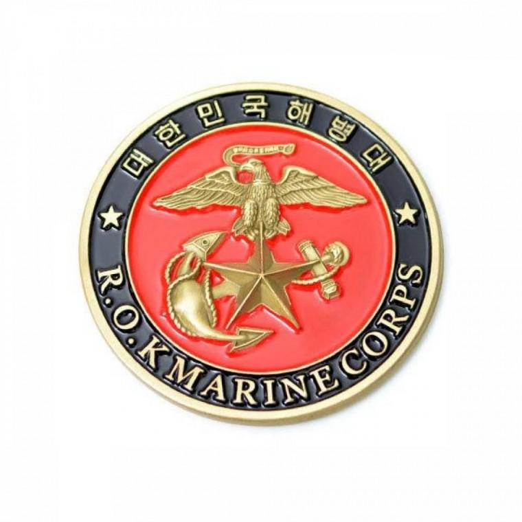 해병대 스타일 철제 엠블럼 차량 부착용 대한민국 국기 스티커 자동차 외장 데코 배지