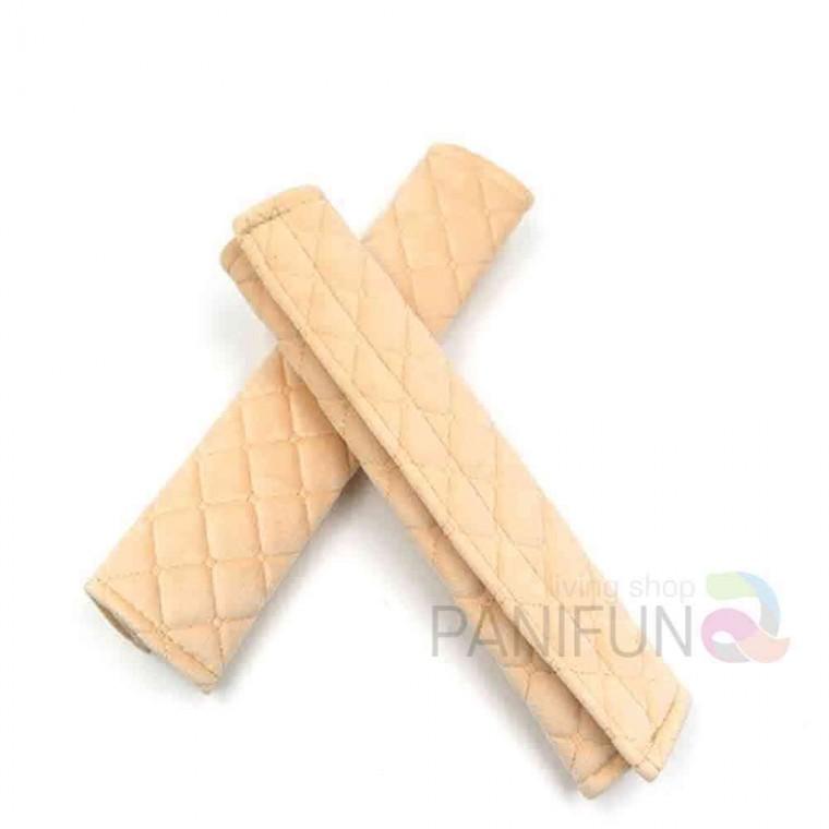 안전벨트 벨벳 커버 베이지 어깨보호대 벨트커버 폭신한커버 안전밸트커버 안전벨트소품 안전벨트쿠션 차량