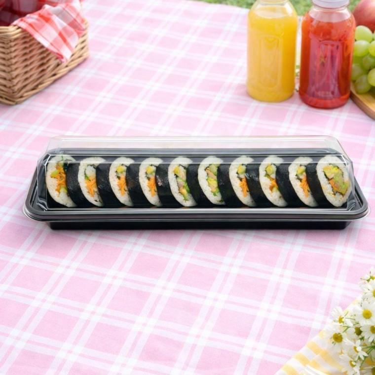김밥 유부초밥 케이스 100세트 배달용기 단체 도시락 포장 김밥용기 피크닉
