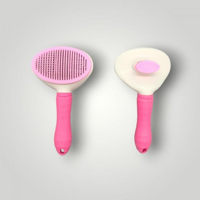 털 제거 펫 브러쉬 핑크 반려견 반려묘 털갈이 관리 마사지 빗