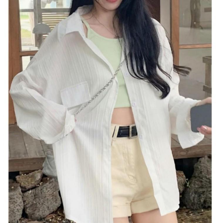 여성 버티컬 블라우스 주름 셔츠 남방 봄 여름 상의 가을 간절기 데일리