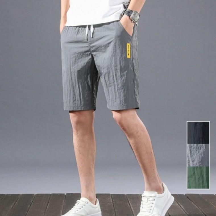 남자 옆라린 패치 얇은 소재 데일리 여름 반바지
