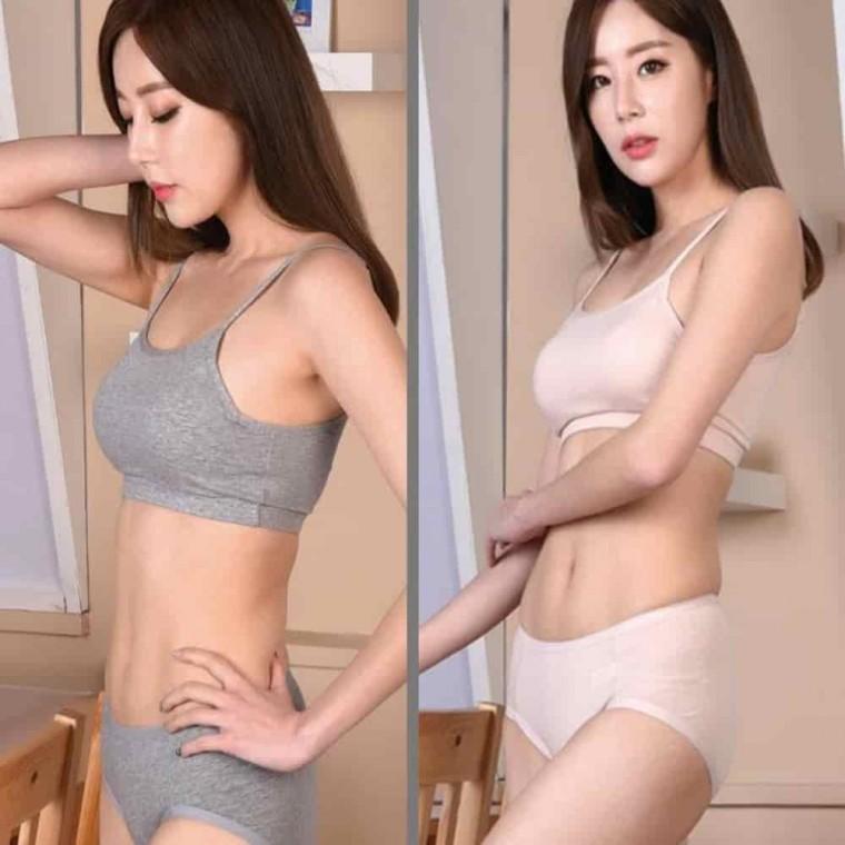볼륨패드 일체형 면 스포츠브라 면스포츠브라 러닝스포츠브라 스포츠이너웨어 여성여름브라