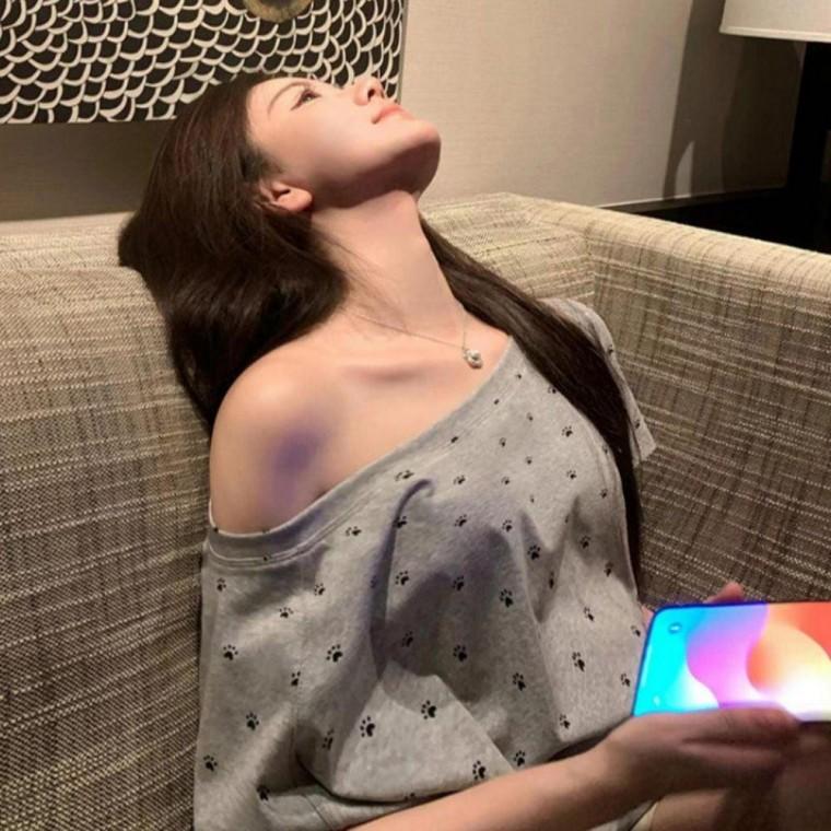 여성 토우프린트 러블리한 숏 슬리브 여름 반팔티셔츠