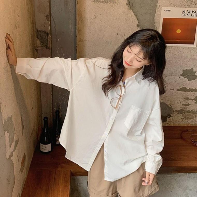 여성 3컬러 루즈핏 파스텔컬러 긴팔셔츠 남방 봄 여름