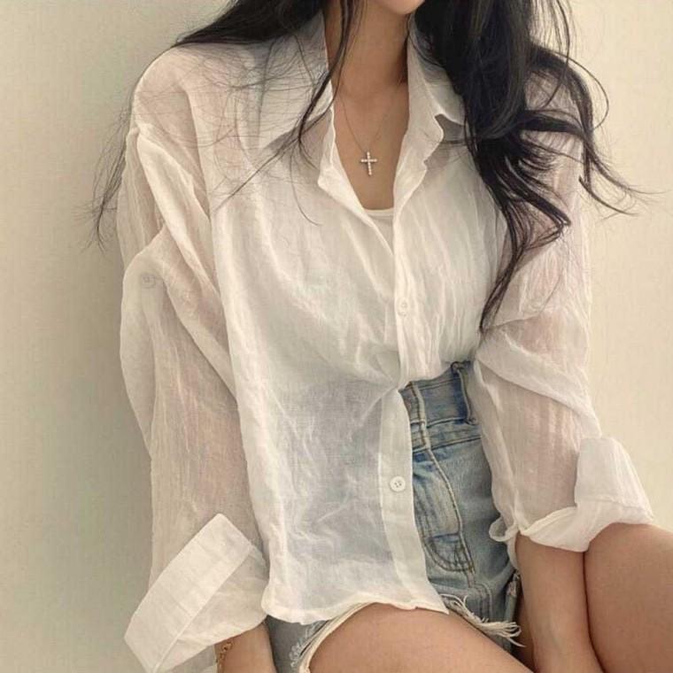 여성 3컬러 봄 여름 롤업 카라셔츠 내추럴핏 셔츠남방