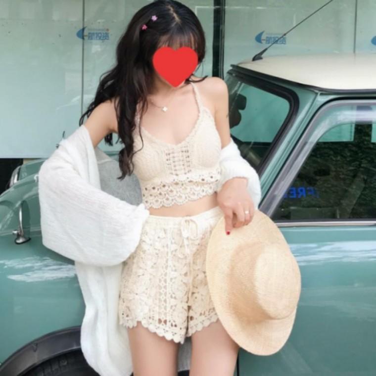 비치웨어세트 홀터넥비치웨어 2컬러 세트 투피스 비치웨어 홀터넥 휴양지 코디 비치룩 여름 바캉스룩