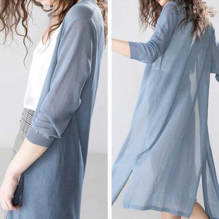 여름 휴양지 룩 비치 롱 가디건 시스루 바캉스 코디