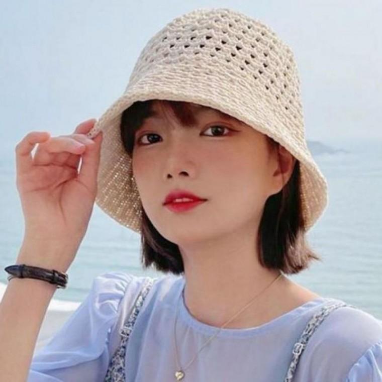 해변 바캉스 여름 벙거지 버킷햇 밀짚모자 라탄