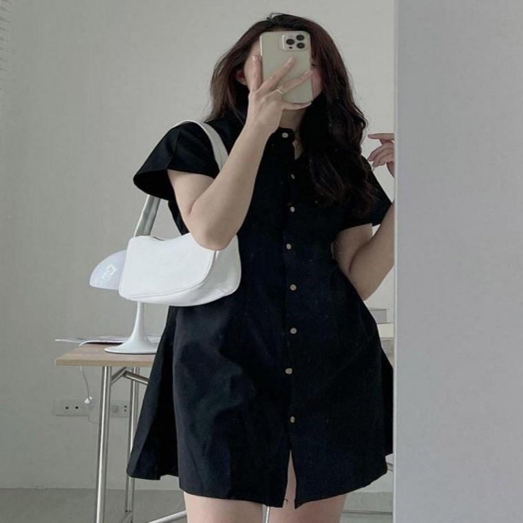 여름 출근룩 셔츠스타일 카라 반팔 슬림 썸머원피스