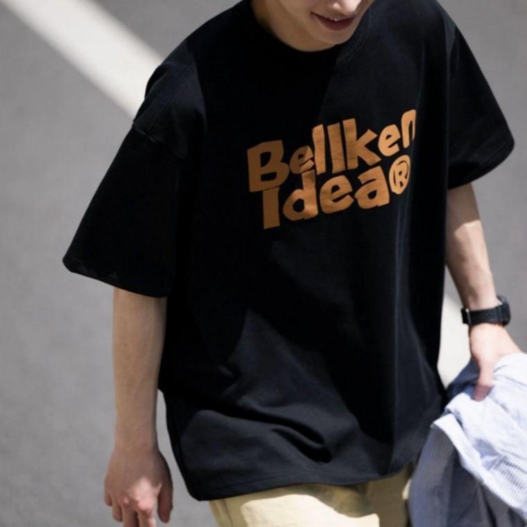 남성 레터링 캐주얼 라운드넥 여름 반팔 면티셔츠