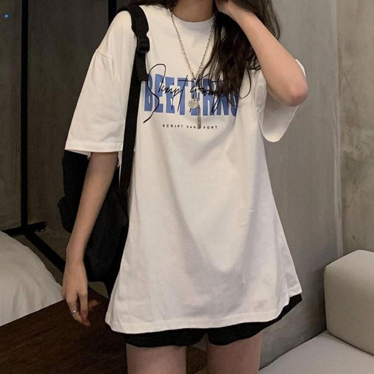 루즈핏 레터링 반팔티셔츠 여름 데일리 티셔츠