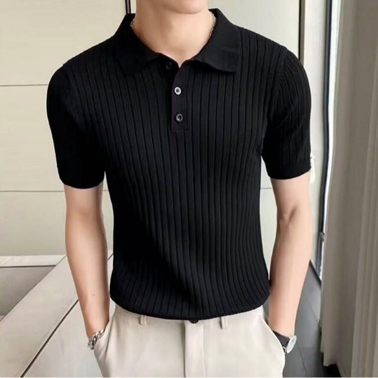 티셔츠 여름 반팔 남성 데일리 니트 카라 단추 3컬러