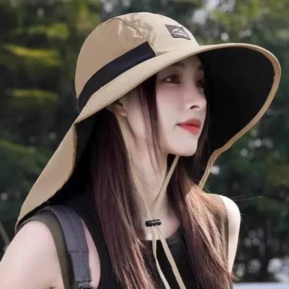 뒷목가리는 모자 챙넓은 암막 벙거지 여름 버킷햇 정글 모자 햇빛가리개
