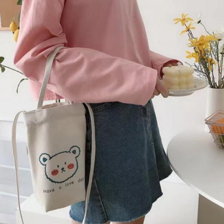 에코 천 텀블러백 디자인 가벼운 캔버스 가방 캔버스 가방 천 미니 가벼운