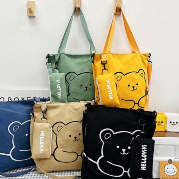 초등 크로스백 신주머니 크로스 에코백 학생 보조가방 신발주머니 다용도 여행 가방
