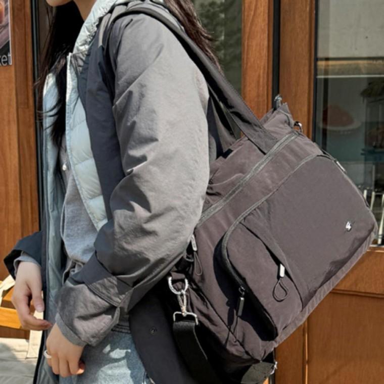 크로스 데일리 백 gray 텀블러 나일론 가방 숄더 출근