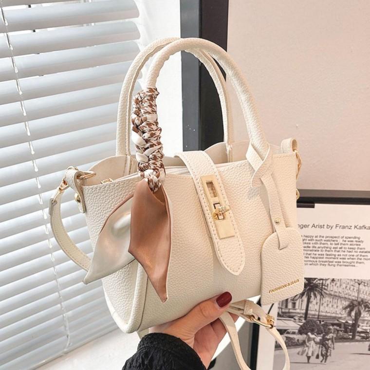 여성 데일리 스카프 미니 토트 크로스백 가방