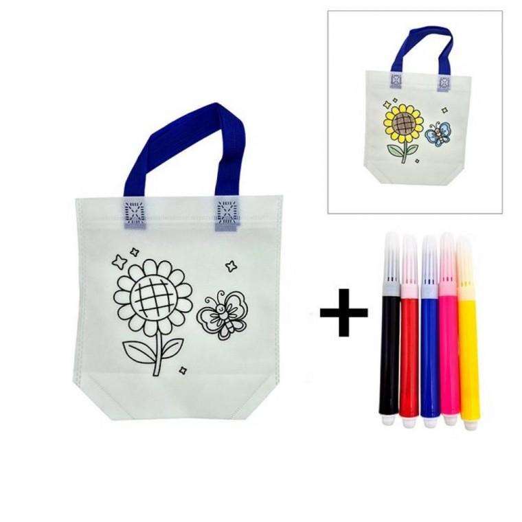DIY 컬러링 부직포 가방 세트 해바라기 토트백 만들기 체험 핸드메이드 선물