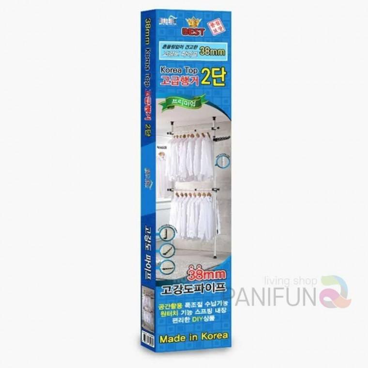 퍼니 2단 폴행거 38mm 의류매장행거 폴대행거 기둥형옷걸이