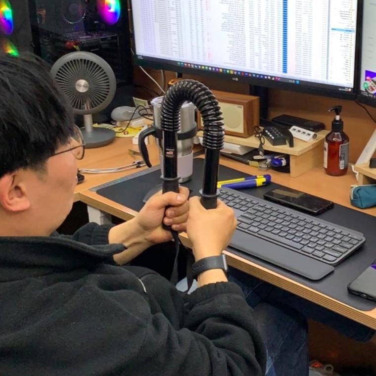 가슴운동기구 홈트 일자형 완력기 40kg 상체 일자형완력기 가슴 운동기구