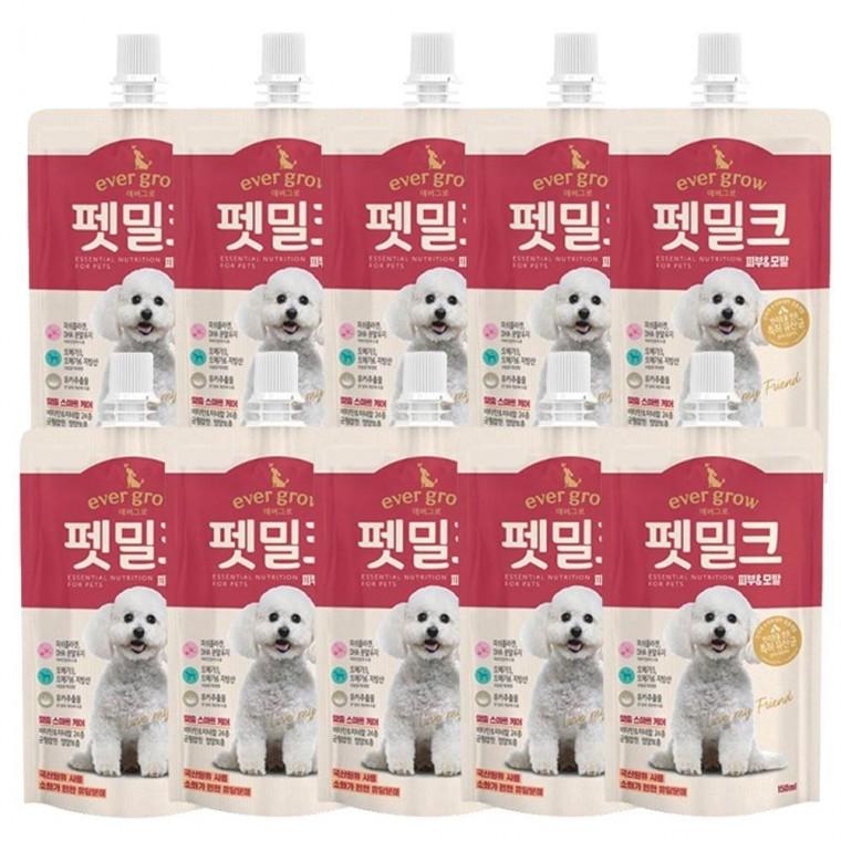 우유 강아지 피부 모발 10P 유산균 소화 영양 150ml
