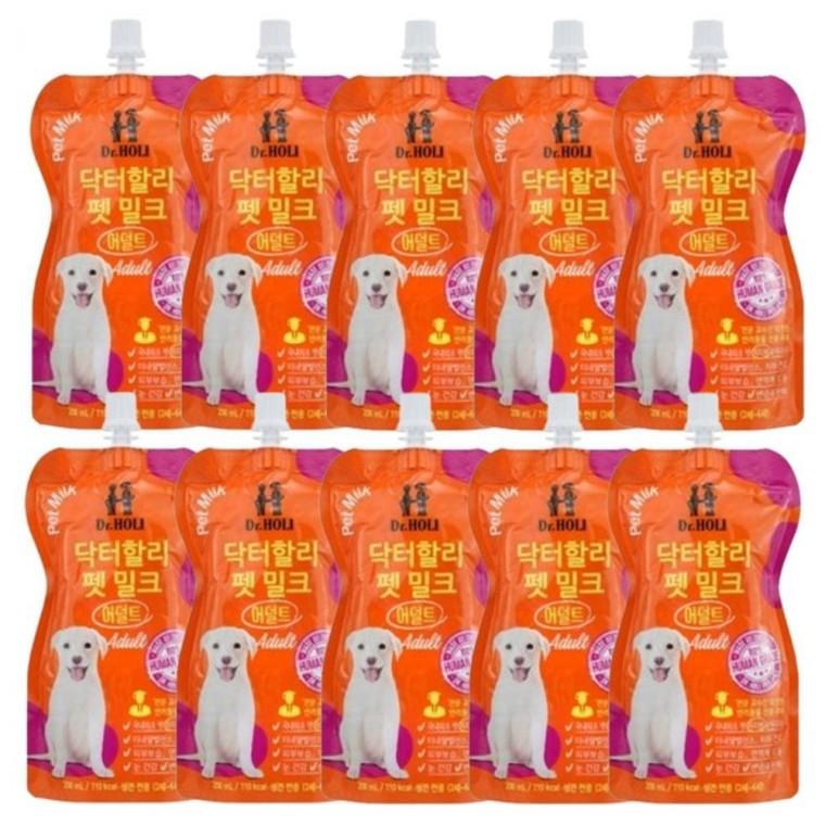 저지방 락토프리 10P 성견 200ml 강아지 우유 비타민
