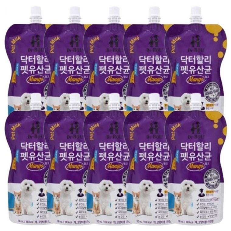 유산균 우유 망고 강아지 저지방 락토프리 10P 200ml