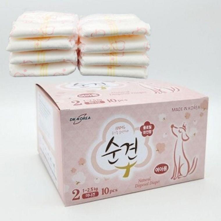 10매입 암컷 강아지 매너벨트 기저귀 순면 1P 2단계