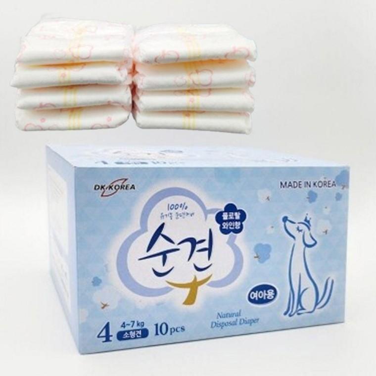 4단계 10매입 기저귀 암컷 매너벨트 순면 1P 강아지