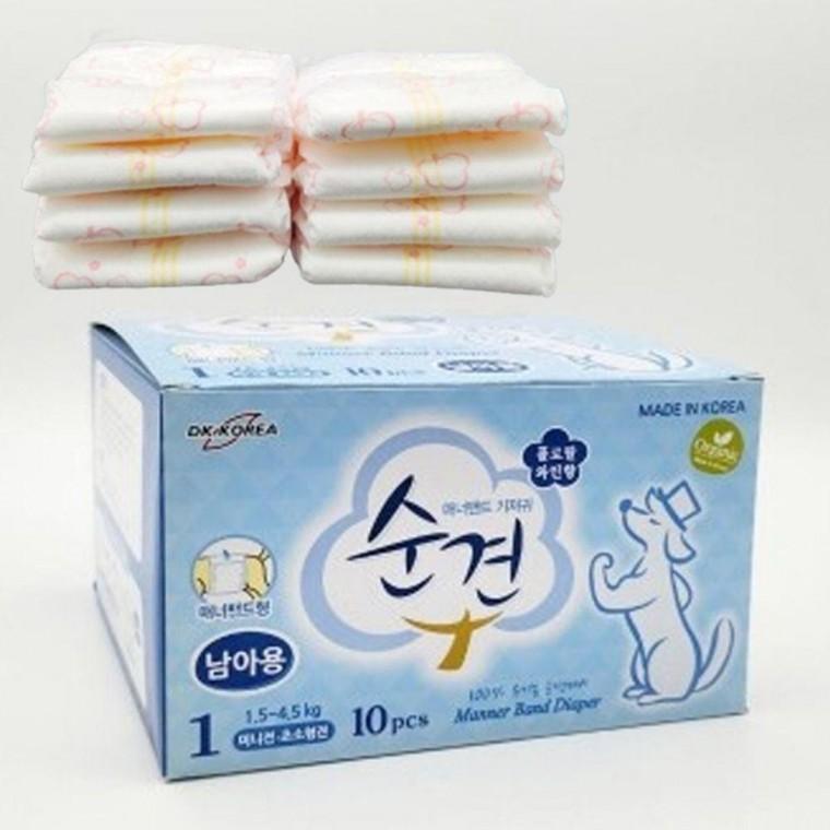 수컷 기저귀 10매입 1P 강아지 매너벨트 순면 1단계