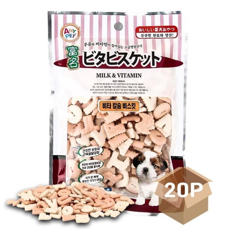 영양 비스켓 칼숨 강아지 20P 100g 한입 과자 간식