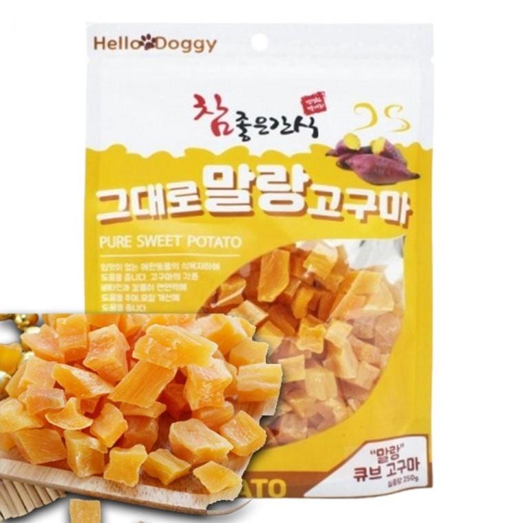 큐브 반건조 1P 고구마 말랑 강아지 영양 250g 간식