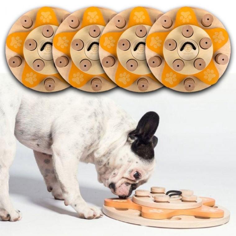 플라워 개발 두뇌 퍼즐 노즈워크 4P 블록 강아지 먹이
