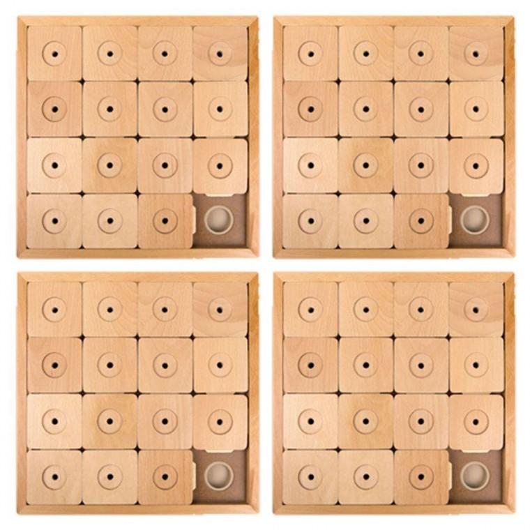 강아지 노즈워크 먹이 16칸 M 클래식 4P 스도쿠 퍼즐