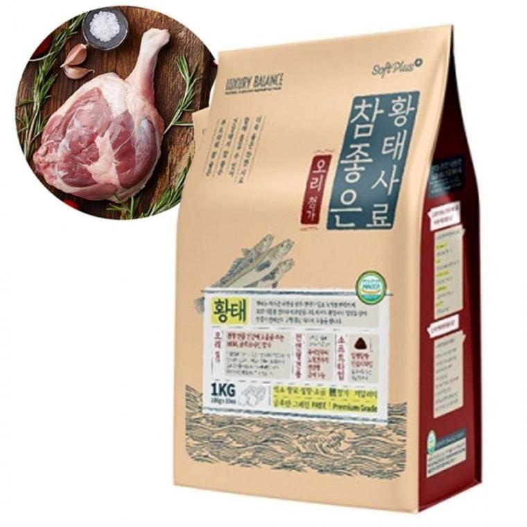 소프트 오리 1kg 노령견 1P 황태 말랑 강아지 사료
